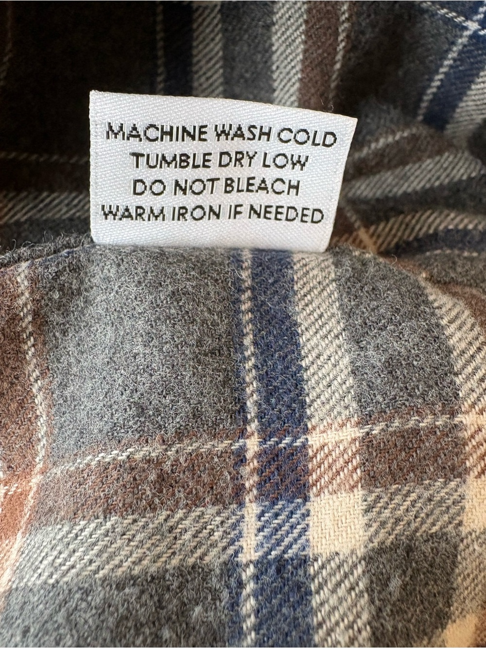 Gustin Classic Fit Plaid Flannel Shirt Gray Blue Brown Button Down Mens Sz M - Picture 6 of 7